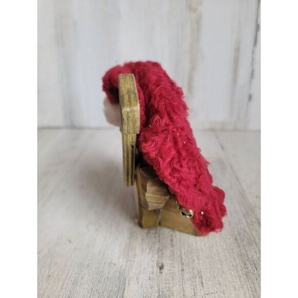 Vintage wooden Christmas Bell kitten cat figure home decor Xmas paws - Picture 5 of 7